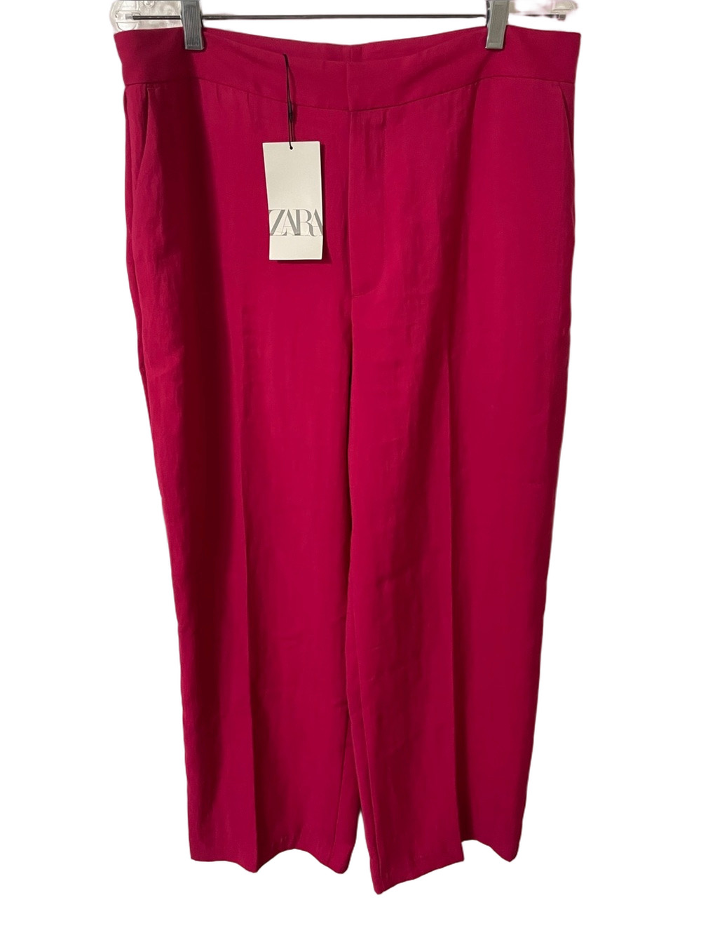 Nwt’s Zara Hot Pink Wide-Leg Pants Size XL